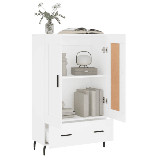 Armário alto - Bufete - Móvel de apoio 69,5x31x115 cm derivados de madeira branco pt1231 Armário alto - Bufete - Móvel de apoio 69,5x31x115 cm derivados de madeira branco pt1231
