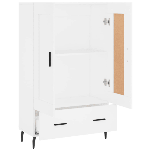 Armário alto - Bufete - Móvel de apoio 69,5x31x115 cm derivados de madeira branco pt1231 Armário alto - Bufete - Móvel de apoio 69,5x31x115 cm derivados de madeira branco pt1231