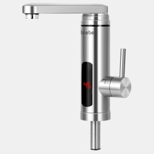 Briebe IH1204 Torneira com Aquecedor Elétrico Instantâneo de Bancada, Aquecedor de Água Baixo Consumo, Display, Inox, 3600, Aço Inoxidável