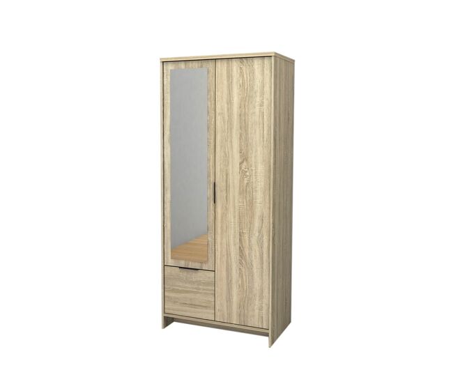 Armario de dormitorio con espejo 2 puertas dn