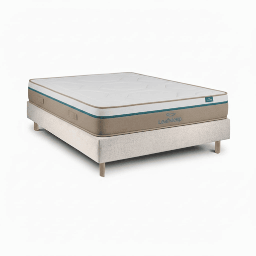 Conjunto Leafsleep Spring Visco e Sommier 20 cm Tribu Pearl 2 x 200 x 100 cm u2014 Altura total 62 cm.