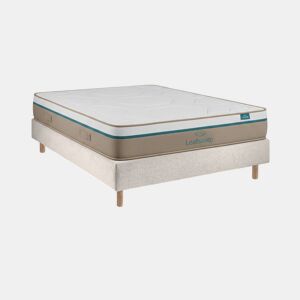 Conjunto Leafsleep Spring Visco e Sommier 20 cm Tribu Pearl 2 x 200 x 100 cm u2014 Altura total 62 cm.