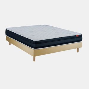 Conjunto Viscoflex Ortopédico e Sommier 15 cm, Bege, 200 x 80 cm, Altura total 52 cm.