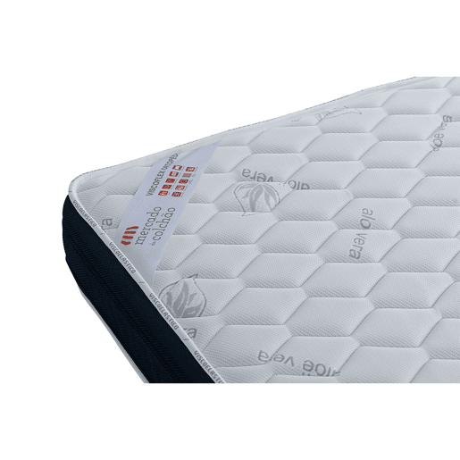 Conjunto Viscoflex Ortopédico e Sommier 15 cm, 200 x 150 cm, Preto, Altura 52 cm.