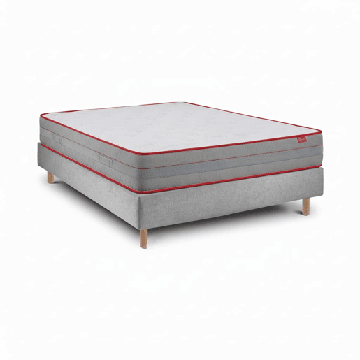 Conjunto Luxury com Sommier 20 cm Tribu Cement Tamanho 190 x 80 cm, Altura 62 cm.