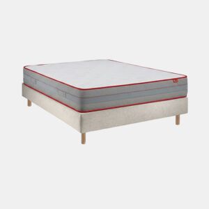 Conjunto Luxury e Sommier 20 cm Tribu Pearl 200 x 120 cm, altura total 62 cm.