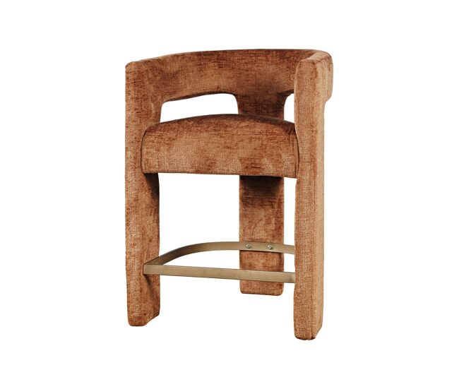 Taburete de bar leith 61x57x89 naranja