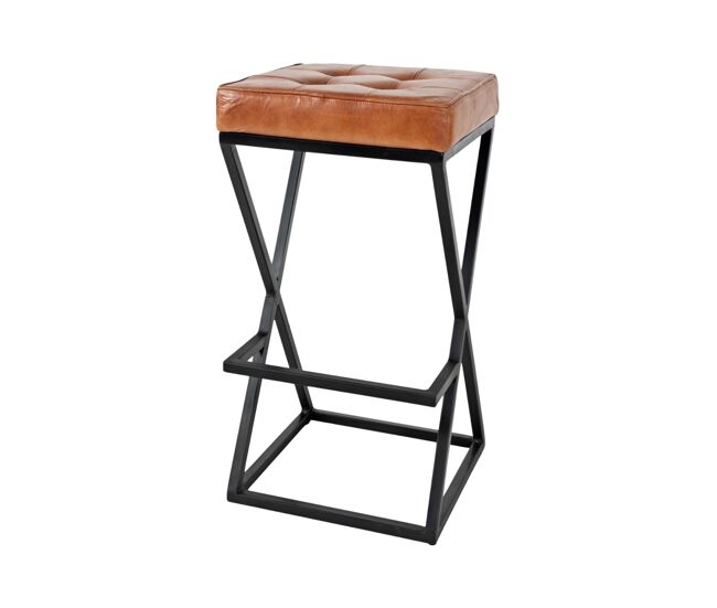 Taburete de bar avola 38x38x74 marrón