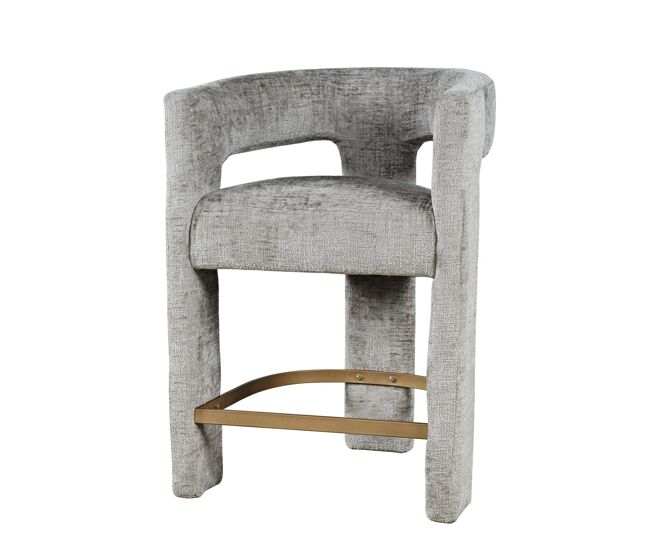 Taburete de bar leith 61x57x89 gris