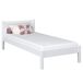 Cama individual de madera N02 100x180 Cama individual de madera N02 100x180 Blanco/ Gris