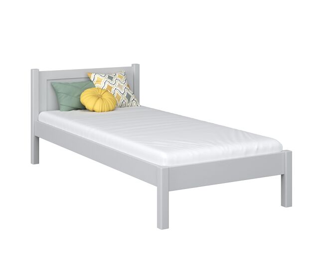 Cama individual de madera N02 gris