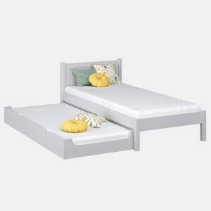 Cama individual com gaveta para colchão N02 cinza