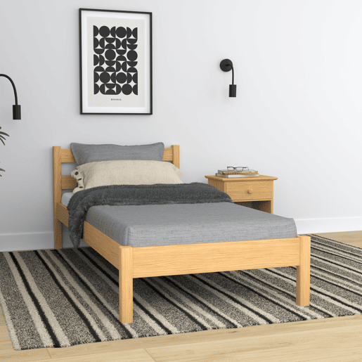 Cama individual de madeira N01 pinho natural