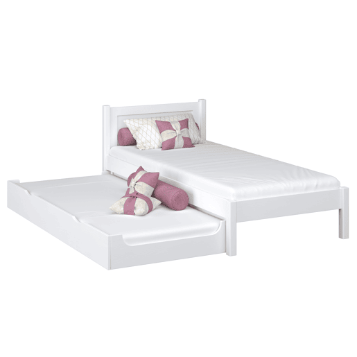 Cama individual com gaveta para colchão N02 branco Cama individual com gaveta para colchão N02 branco