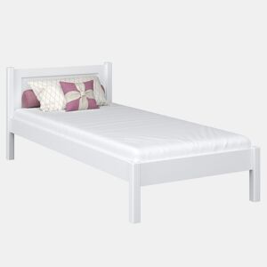 Cama individual de madeira N02 branco