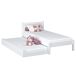 Cama individual con cajón para colchón N02 90x200 Cama individual con cajón para colchón N02 90x200 Blanco/ Gris