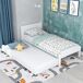 Cama individual con cajón para colchón N02 90x200 Cama individual con cajón para colchón N02 90x200 Blanco/ Gris
