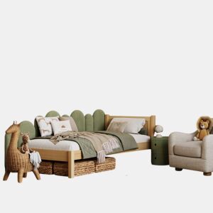 Cama individual de madeira N02 pinho natural