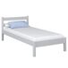 Cama individual de madera N01 120x200 Cama individual de madera N01 120x200 Blanco/ Gris