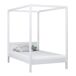 Cama individual de madera con dosel N02 80x190 Cama individual de madera con dosel N02 80x190 Blanco/ Gris
