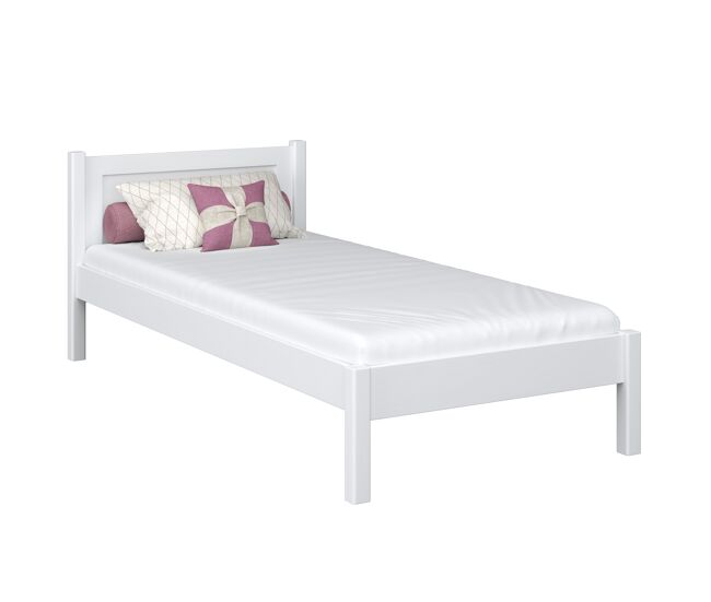 Cama individual de madera N02 blanco