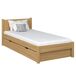 Cama individual de roble con cajón N02 90x180 Cama individual de roble con cajón N02 90x180 Roble