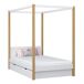 Cama individual de madera con dosel y cajón N02 120x190 Cama individual de madera con dosel y cajón N02 120x190 Madera