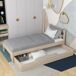 Cama individual de roble con cajón N01 100x190 Cama individual de roble con cajón N01 100x190 Roble
