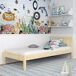 Cama individual de madera N02 90x200 Cama individual de madera N02 90x200 Pino
