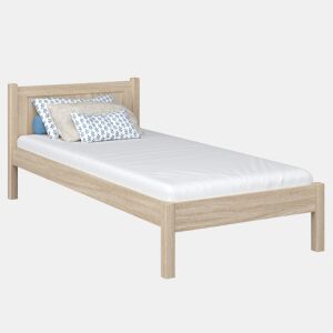 Cama individual de carvalho N02 carvalho branqueado