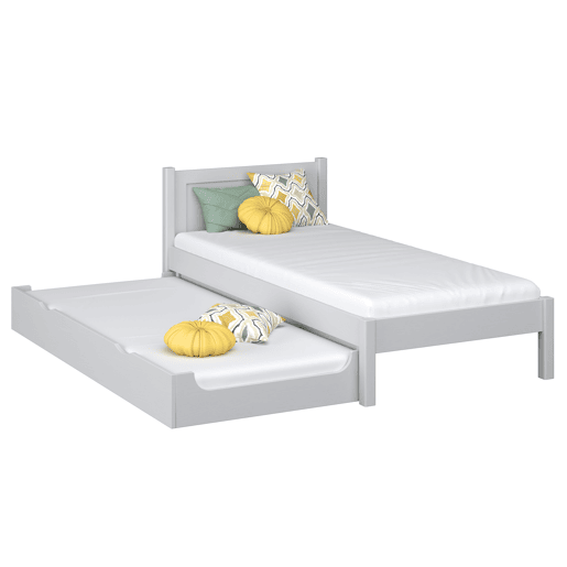 Cama individual com gaveta para colchão N02 cinza Cama individual com gaveta para colchão N02 cinza