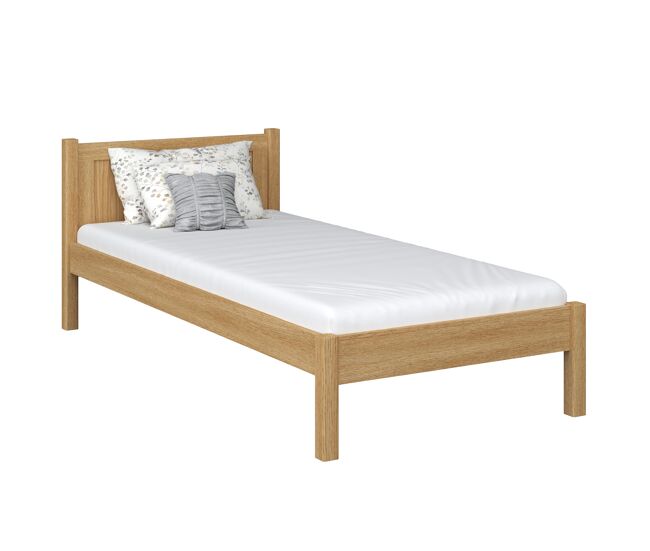 Cama individual de roble n02 roble natural