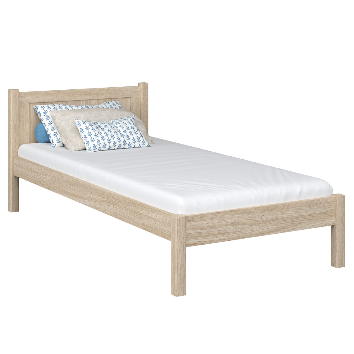 Cama individual de roble N02 90x180