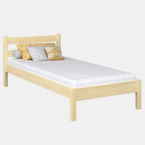 Cama individual de madeira N01 pinho incolor