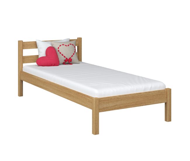 Cama individual de roble N01 roble natural
