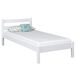 Cama individual de madera N01 120x180 Cama individual de madera N01 120x180 Blanco/ Gris