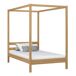 Cama individual de roble con dosel N01 100x180 Cama individual de roble con dosel N01 100x180 Roble