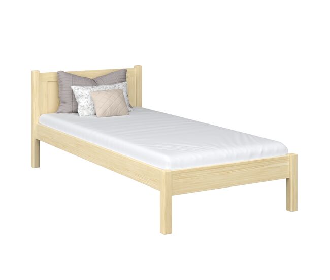 Cama individual de madera n02 pino incoloro