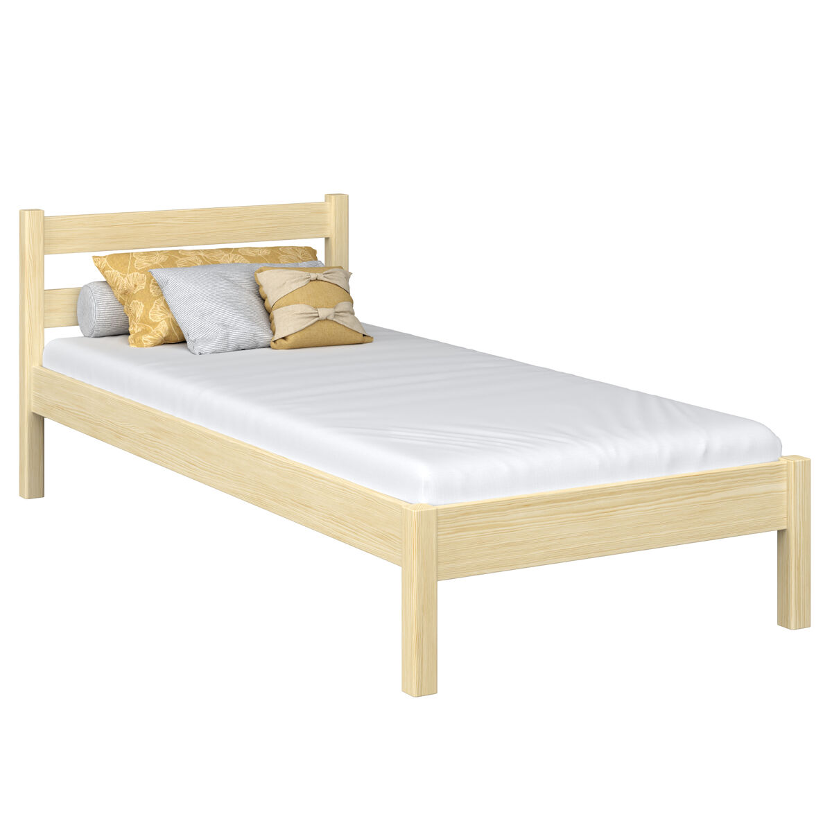 Cama individual de madera N01 90x190