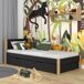 Cama individual de madera con cajón N02 100x200 Cama individual de madera con cajón N02 100x200 Negro