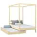 Cama individual de madera con dosel y cajón para colchón N01 80x180 Cama individual de madera con dosel y cajón para colchón N01 80x180 Pino