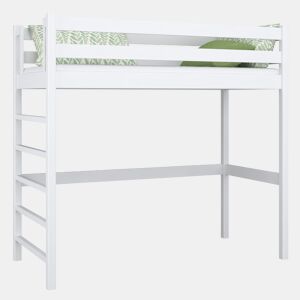 Cama alta de madeira N01 branco