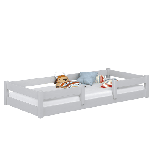 Cama baixa de madeira N01 cinza Cama baixa de madeira N01 cinza