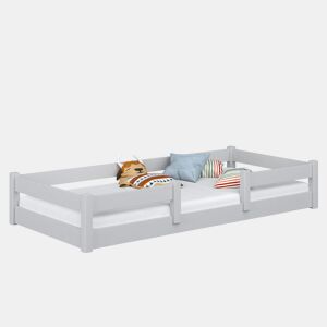 Cama baixa de madeira N01 cinza