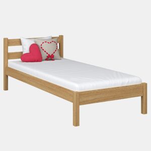 Cama individual de carvalho N01 carvalho natural