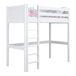 Cama alta de madera N06 80x200 Cama alta de madera N06 80x200 Blanco/ Gris