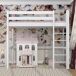 Cama alta de madera N06 80x200 Cama alta de madera N06 80x200 Blanco/ Gris