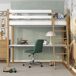 Cama alta de madera con escritorio N03 100x190 Cama alta de madera con escritorio N03 100x190 Madera