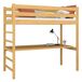 Cama alta de madera con escritorio N01 120x190 Cama alta de madera con escritorio N01 120x190 Pino
