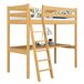 Cama alta de madera con escritorio N03 90x180 Cama alta de madera con escritorio N03 90x180 Pino